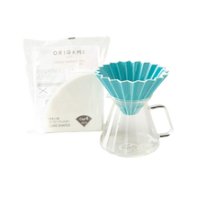Upload afbeelding naar galerij, koffiepakket met origami kan en filter
